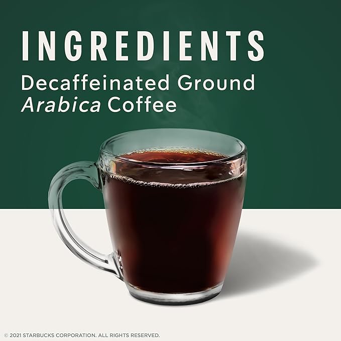Starbucks Medium & Dark Roast Decaf Ground Coffee, Variety Pack, 3 bags (12 oz each)