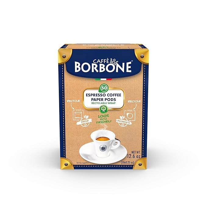 Caffè Borbone Decaffeinated Nespresso Compatible Espresso Coffee Pods, 50 Count Espresso Pods