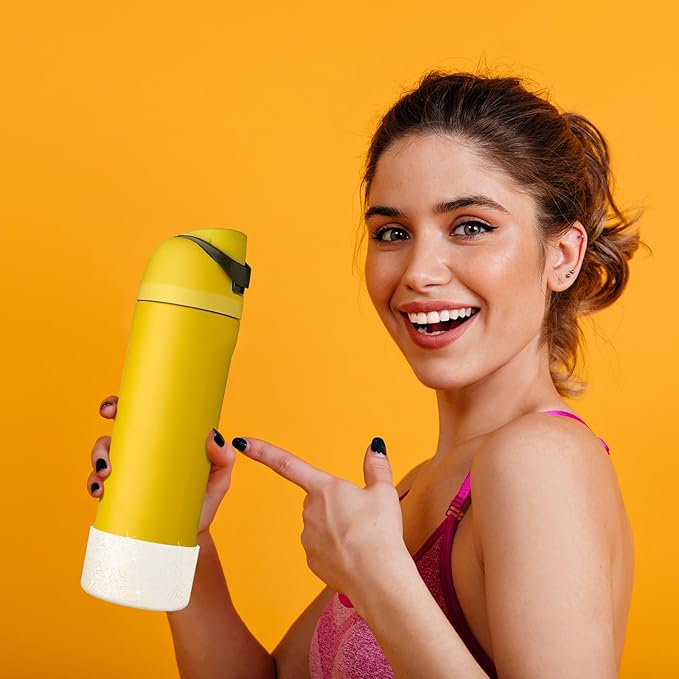 2PCS Glitter Silicone Boot for Owala Water Bottle, Anti-Slip Protective Sleeve for Owala Twist,FreeSip and Flip Stainless Steel Water Bottle, BPA-Free, Dishwasher Safe, Accessories