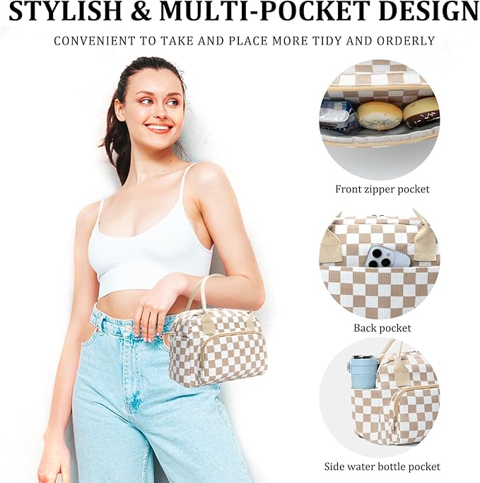 MEXS Insulated Lunch Bag for Women Men Large Reusable Lunch Box Adult Leakproof Portable Cooler Tote Bags for Work Picnic