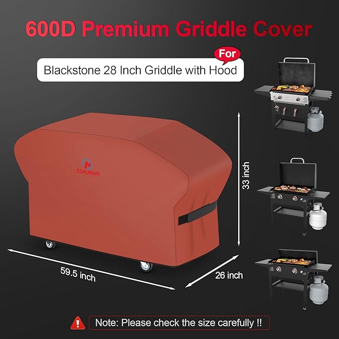 28 Inch Griddle Cover - Blackstone Pro Series Compatible, Heavy Duty Waterproof, Orange