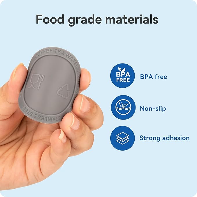 Silicone Bottom Protectors for Stanley Quencher 20 oz, Stanley IceFlow 20/30 oz, Stanley Mug Non-Slip Rubber Bottom Protectors (6 Pack 2.12" 54mm Gray)