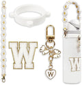 Cute Letter Charm Set Compatible with Owala Water Bottle 24 oz, 32 oz, 40 oz, Owala Kids, Owala Coffee Tumbler, Owala FreeSip – Includes Handle Strap, for Owala Accessories & Stanley Cup Accessories