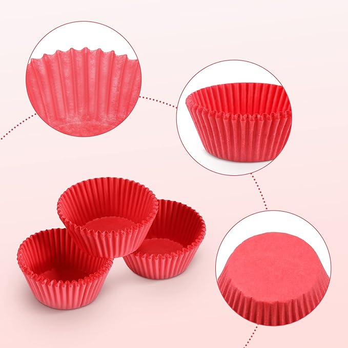 Baking Cups, 100 pieces Paper Muffin Wrapper Molds Nonstick Cupcake Holders for Wedding, Birthday, Baby Shower or Holiday Party
