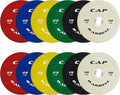 CAP Barbell 2-Inch Olympic Bumper Plate Weight Set with 6 Post Rack | 100-370 lbs | Multiple Options