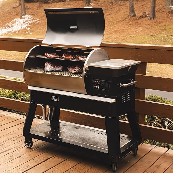 recteq Pellet Grill - Deck Boss 800, Pellet Smoker Grill, Wi-Fi-Enabled, Electric Pellet Grill, Grilling Essentials Bundle