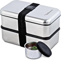 LEAK Proof Stackable Stainless Steel Bento Box |Stainless Steel Lunch Box Adult| Metal Bento box|Metal Japanese Lunch Container |large compartment| Korean bentobox| Non toxic|Microwave safe