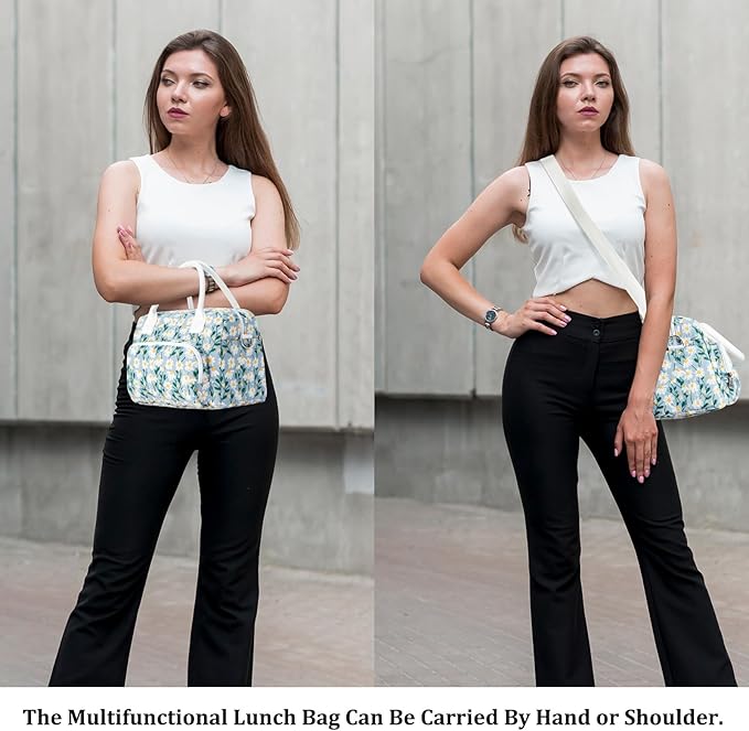 Insulated Lunch Bag for Women Men Large Reusable Lunch Box Adult Leakproof Portable Cooler Tote Bags for Work Picnic