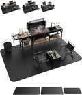 Large 76 * 52" BBQ mat for Under Grill,Double-Sided Silicone Grill mat for Outdoor Grill Deck Protector, Indoor Fireplace Mat/Fire Pit Mat (76 * 52")