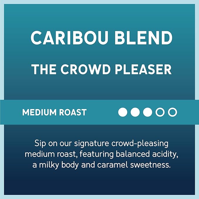 Caribou Coffee, Medium Roast Ground Coffee - Caribou Blend 20 Ounce Bag