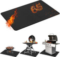 65 x 48 Inch Under Grill Mats for Outdoor Grill, Fireproof & Heat Resistant Fiberglass Deck Protector, Waterproof & Oil-Proof BBQ Floor Pad for Deck, Patio, Grass – Easy Clean, Reusable