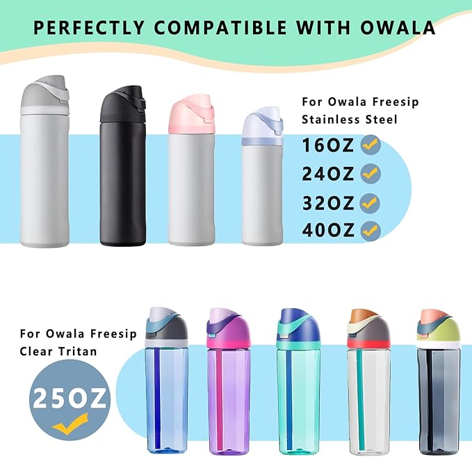 Replacement Lid for Owala Freesip Water Bottle, Compatible with Owala Lid and Cap, Premium Accessories for 16oz 24oz 32oz 40oz Bottles,Leak-Proof,BPA-Free