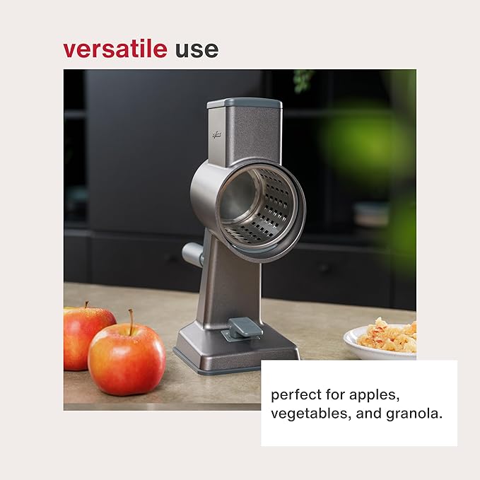 Zyliss E900059 Universal Drum Grater, Stainless Steel, Grating Apples, Cereals, Granola, for Use with Zyliss Rotary Cheese Grater, 5 Year Guarantee