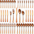 40 Pcs Rose Gold Silverware Set for 8, Food Grade Stainless Steel Flatware Set, Eating Utensils Sets Include Fork/Knife/Spoon,Home Kitchen Tableware Set, Reusable Cutlery Set, Dishwasher Safe