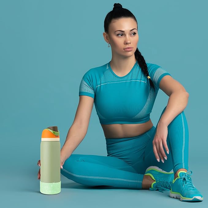 2PCS Glitter Silicone Boot for Owala Water Bottle, Anti-Slip Protective Sleeve for Owala Twist,FreeSip and Flip Stainless Steel Water Bottle, BPA-Free, Dishwasher Safe, Accessories