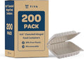 TIYA Clamshell Food Containers - White Bulk 150 Pack, 9x9 in - BPA-Free Plastic To-Go Containers - Microwavable, Hinged, Tall Reusable Clamshells - Great for Meal Prep