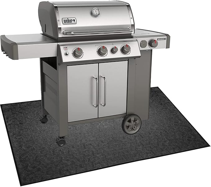 BBQ Grill Mat for Outdoor Grill, 65 x 51 inches Heavy Duty Thickened Under Grill Mats, Oil-Proof Waterproof Floor Protector for Deck and Patio