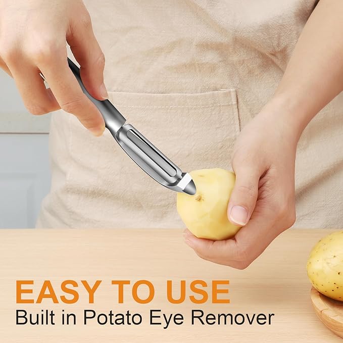 TACGEA Vegetable Peeler for Kitchen, Potato Peelers for Fruit Straight Blade, Durable Non-Slip Handle