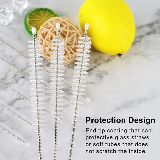 Straw Cleaner Brush Extra Long 13 inch for Stanley Yeti Tumbler Cup Straw Cleaner Brush Kit and 3 in 1 Cup Lid Cleaning Brush Multifunctional Water Bottle Brushes for Cleaning
