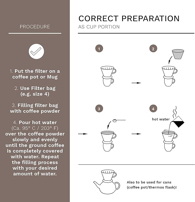 Creano Porcelain Coffee Dripper Red - Ceramic Cone Brewer - Pour Over Coffee Maker for Filter Bags Size 4 - Easy Manual Brew for pure Taste - also for Camping, Hiking