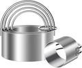 ALLTOP 5 Pieces Circle Biscuit Cutter,Professional Stainless Steel Round Cookie Cutters Tool with Ring Handle for Baking Pastry Doughnut