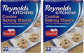 Reynolds Kitchens Cookie Baking Sheets, Pre-Cut Parchment Paper, 22 Sheets (Pack of 2)