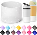 Silicone Boot for Owala 14/16 oz Water Bottle, Anti-Slip Protective Sleeve for Owala 12 oz Kids Tumbler, Boot Bottom Base fit Flip 14 oz Insulated Stainless-Steel Water Bottle (Glitter White)