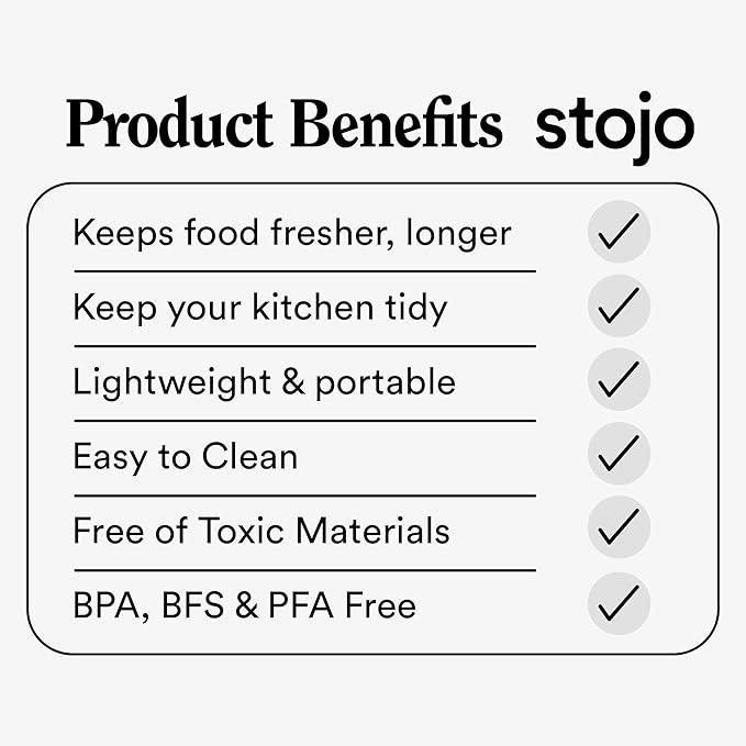 Stojo Nestable Collapsible Food Storage Container -Set of 4, Eucalyptus- Leak-Proof Airtight Seal Made With Food Grade Silicone For Meal Prep, Lunch Box, Pantry Organizer - Microwave & Dishwasher Safe