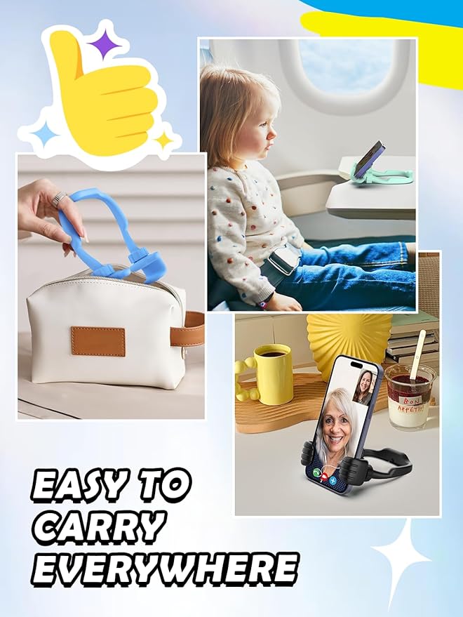 Stocking Stuffers for Teens Boys Mens Adults Gifts for Christmas: Thumbs Up Lazy Phone Stand Cell Phone Holder Funny Gifts for Kids Girls Teenage Women Wife Cool Gadgets White Elephant Stuff Ideas