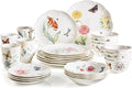 Lenox 865075 Butterfly Meadow 28-Piece Dinnerware Set, White