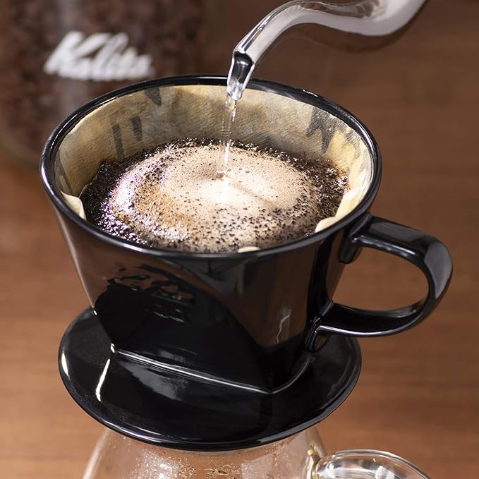 Kalita Ceramic Coffee Dripper (Black) for 2-4 Cups (#02005)