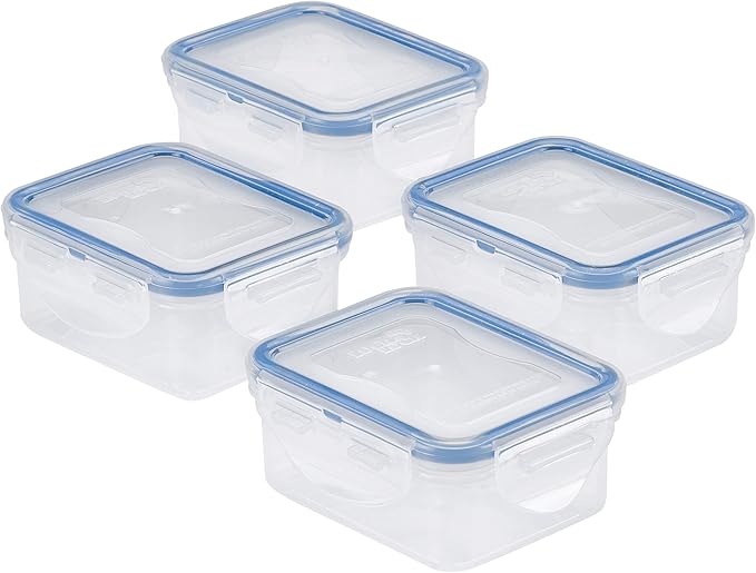 LOCK & LOCK Easy Essentials Food Storage Container Set, 4-Piece -Clear