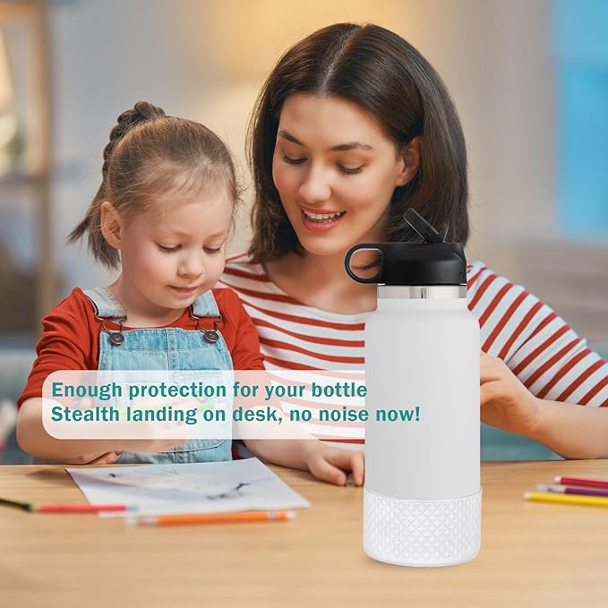 WK IEASON Protective Silicone Base Cover Boot for Hydro Flask Wide Mouth, Anti-Slip Silicone Sleeve Bottom Bumper As Hydro Flask Water Bottle Accessories-3.56inch Bottom Diameter