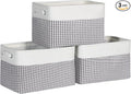 Kntiwiwo Foldable Storage Bin Collapsible Fabric Storage Basket Cube with Durable Handles Closet Organizer Bins for Organizing Shelves Drawers, Set of 3, 15" x 10" x 9.5", Houndstooth