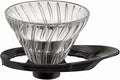 HARIO V60 VDGR-01-B Heat Resistant Glass Transparent Dripper, 01, For 1 to 2 Cups, Black, Made in Japan