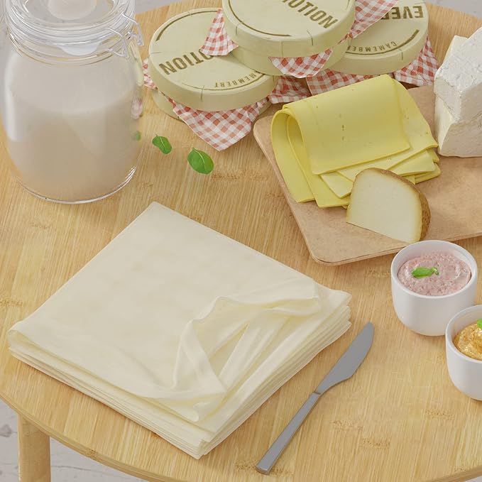 4 PCS Reusable Cheesecloth, Grade 100, 20x20 Inch Hemmed Cheese Cloth for Straining Craft, 100% Cotton Unbleached Cloth Strainer for Cooking, Baking, Juicing, Cheese Making
