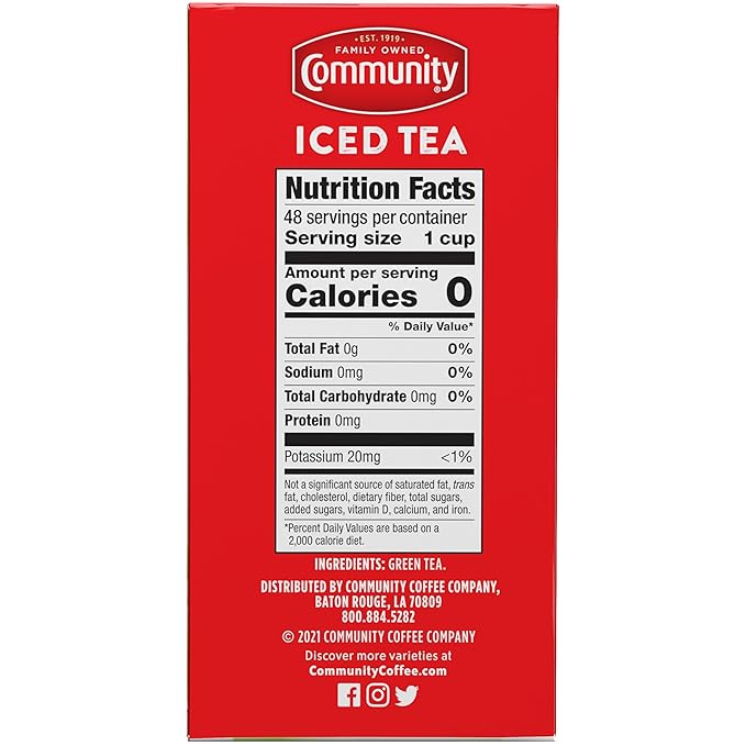 Community Coffee Green Tea Bags, Individual Size, 48 Count (Pack of 1)