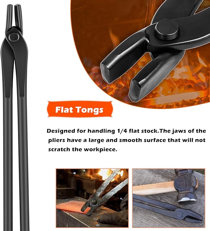 Knife Making Tongs Set 3Pcs Blacksmith Tongs Assembled Knife Making Blacksmith Tools Anvil Forge