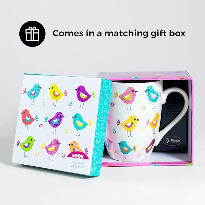 Divinity Boutique Inspirational Ceramic Mug with Birds-Psalm 103:5, He Fills My Life With Good Things, Multicolor, One Size, 12 ounces