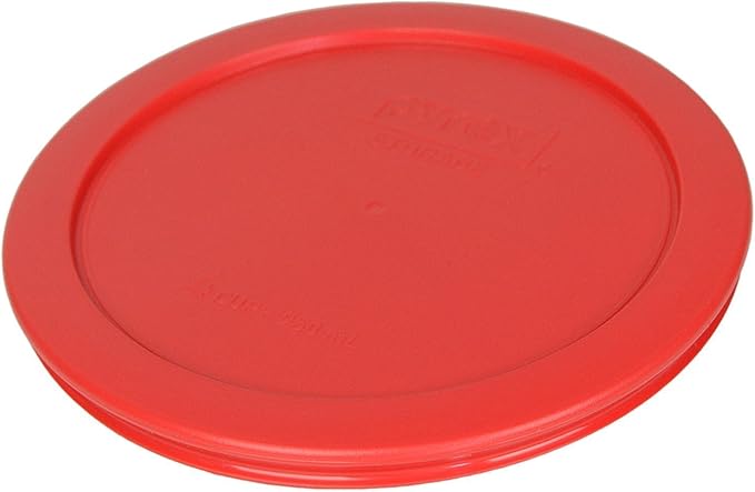 Pyrex 7201-PC 4-Cup Red Plastic Food Storage Lid, Made in USA - 6 Pack