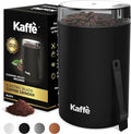 Kaffe One-Touch Coffee Grinder Electric w/Cleaning Brush (3 oz) - Coffee Grinders for Home Use - Up to 12 Cups of Coffee per Grind - Easy On/Off Coffee Bean Grinder - Black