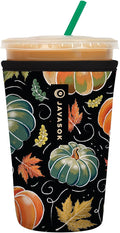 Sok It JavaSok Iced Coffee & Cold Soda Insulated Neoprene Cup Sleeve (Midnight Harvest, Medium: 22-28oz)