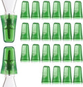 Chengu 24 Pieces Liquor Bottle Covers Pour Spout Covers Bar Toppers for Bottles Universal Pour Dispenser Dust Translucent Silicone Rubber Spout Caps for Bar Home Kitchen Tools Supplies (Green)