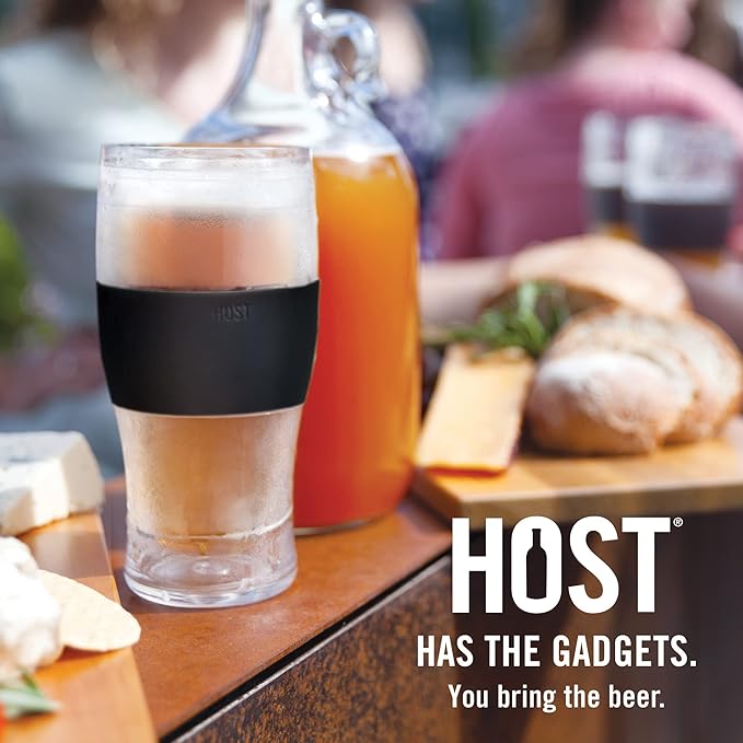 Host Freeze Best Dad Ever Insulated Glass Tumbler for Cold Drinks, Freezable Gifts for Dad, Double Wall Insulated Beer Glass for Chilled Lager, IPA, Ale & Iced Coffee, 16 oz, Set of 1