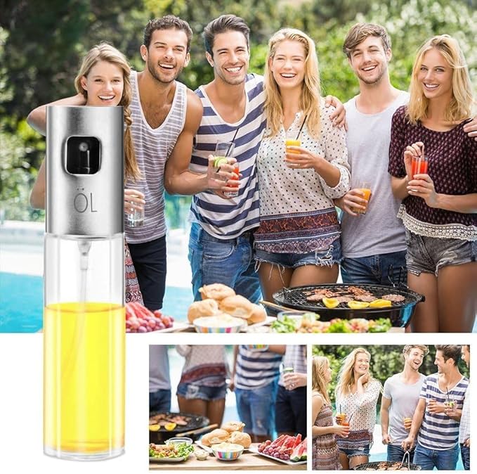 Oil Sprayer for Cooking, 100ml Olive Oil Sprayer Mister, Oil Spray Bottle for Kitchen, Portable Kitchen Gadget for Air Fryer, Baking, Salad, Grilling, Roasting,Olive Oil Dispenser