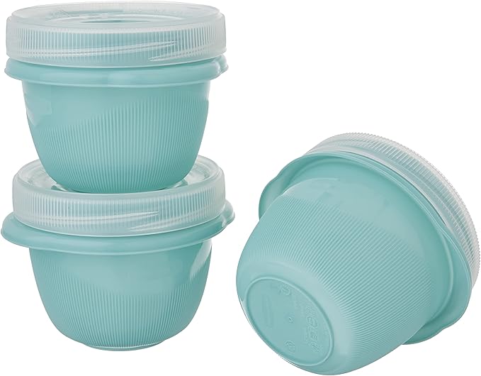 Rubbermaid TakeAlongs Snacking Food Storage Containers, 1.2 Cup, Colors may vary