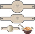 Silicone Bread Sling for Dutch Oven, Non-Stick & Easy to Clean Bread Baking Mat Set, 2 Pcs Reusable Bread Sling with Long Handle to Transfer Sourdough (Gray, Oval and Round)