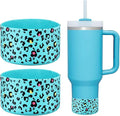 WK IEASON 2 Pcs Tumbler Bottom Protector Boot for Stanley Quencher Adventure 40oz & Stanley IceFlow 20oz 30oz, Stealth Landing-2.83inch Bottom Diameter
