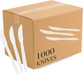 Plasticpro Cutlery Plastic Knives Medium Weight Disposable Silverware White (1000 Count)