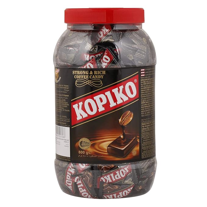 Kopiko Cappuccino Candy – Bold-Tasty Hard Candy from Indonesia with Real Coffee Extract – A Satisfying Boost for On-the-Go Energy (28.2oz Jar)